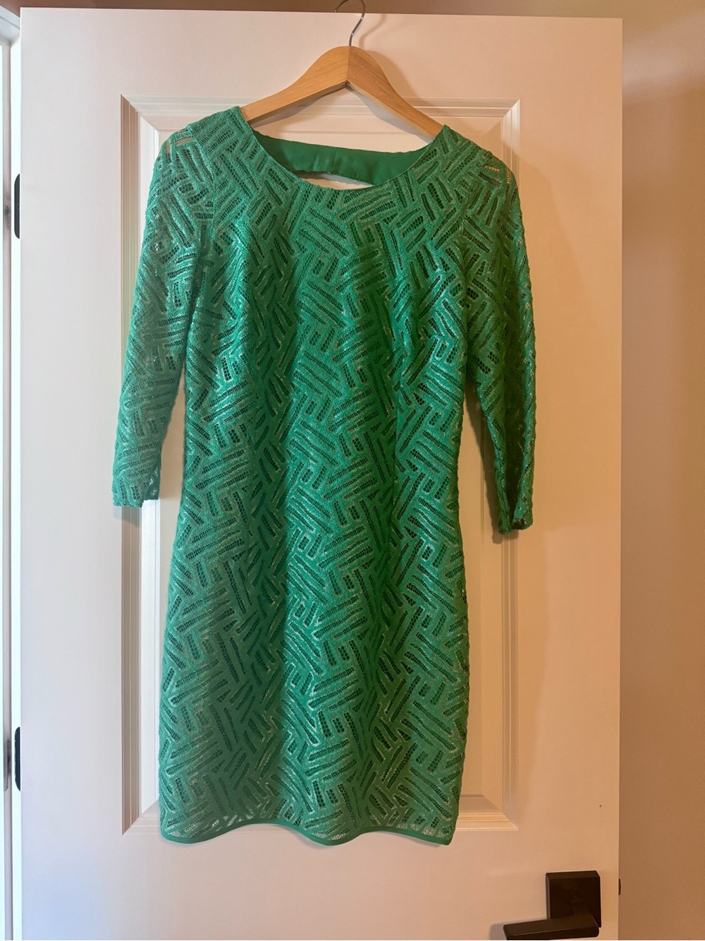 Lilly Pulitzer Emerald Green Lace Shift Dress